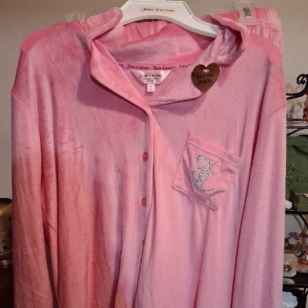 NWT Juicy Couture Pink Lounge Matching Sleepwear Set Size Medium
